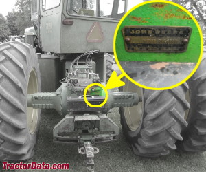 John Deere 7020 serial number location