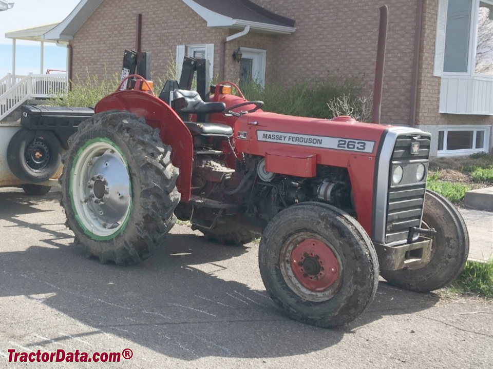 Massey Ferguson 263 utility tractor, right side.