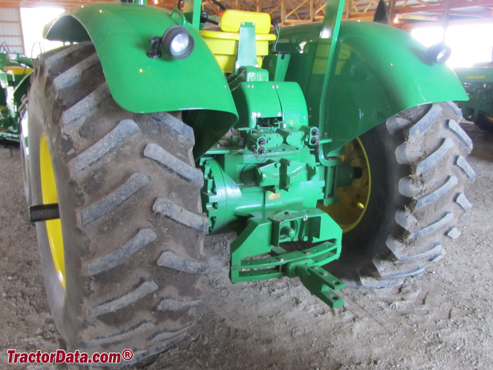 Rear view of the John Deere 6030.