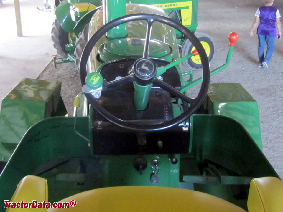 John Deere 6030 operator station and controls.