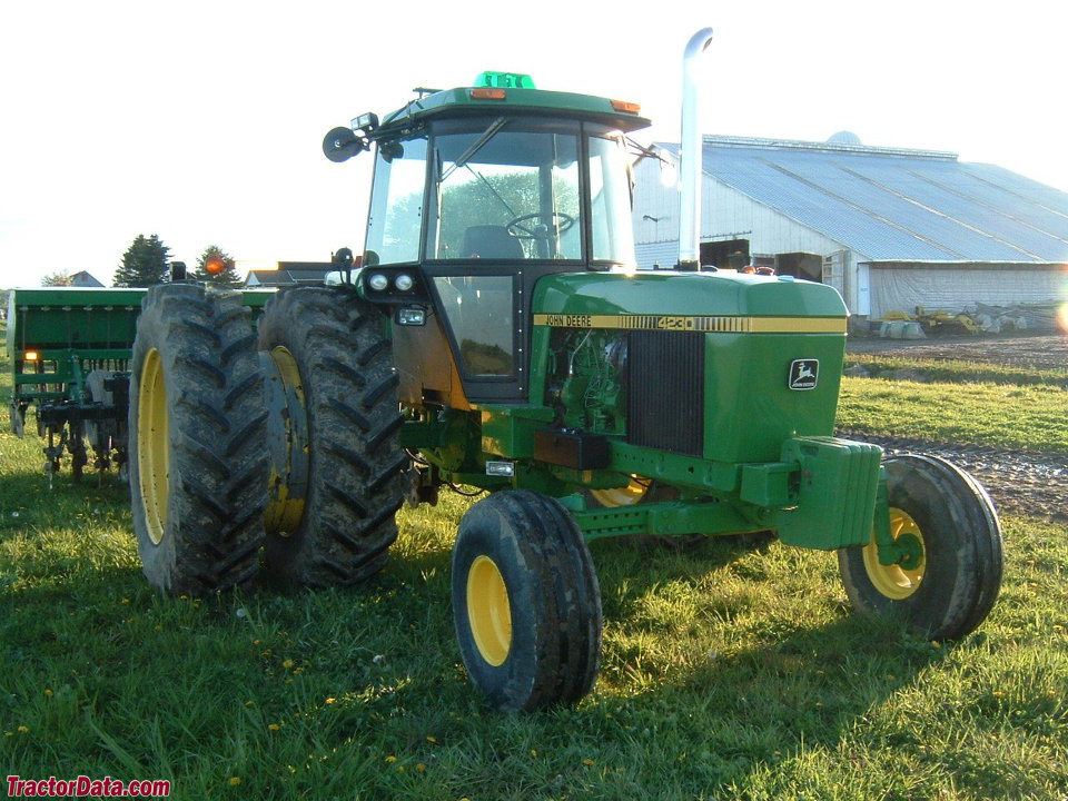 John Deere 4230 with rear duals.