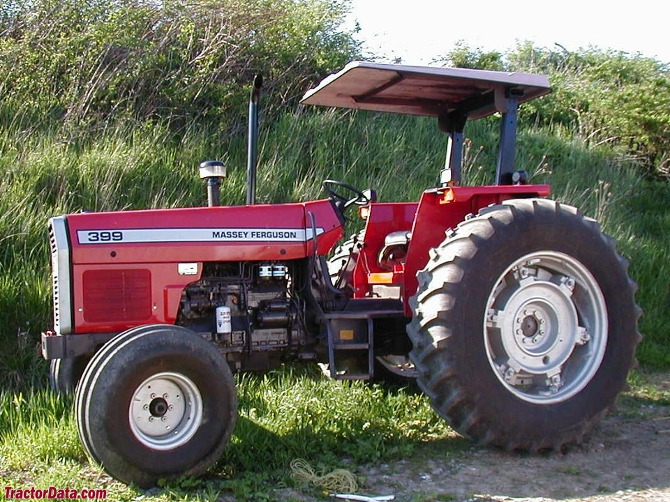 Massey-Ferguson 399 with two-wheel drive and ROPS.