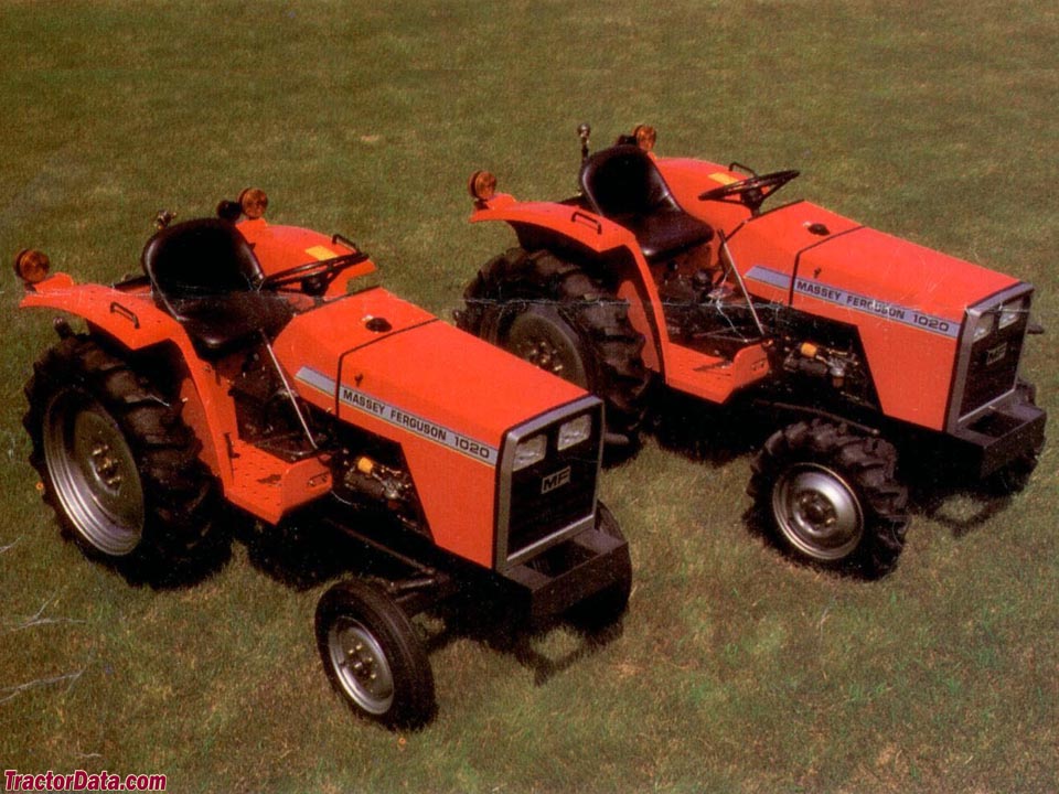 Massey Ferguson 1020 2WD and 4WD tractors.