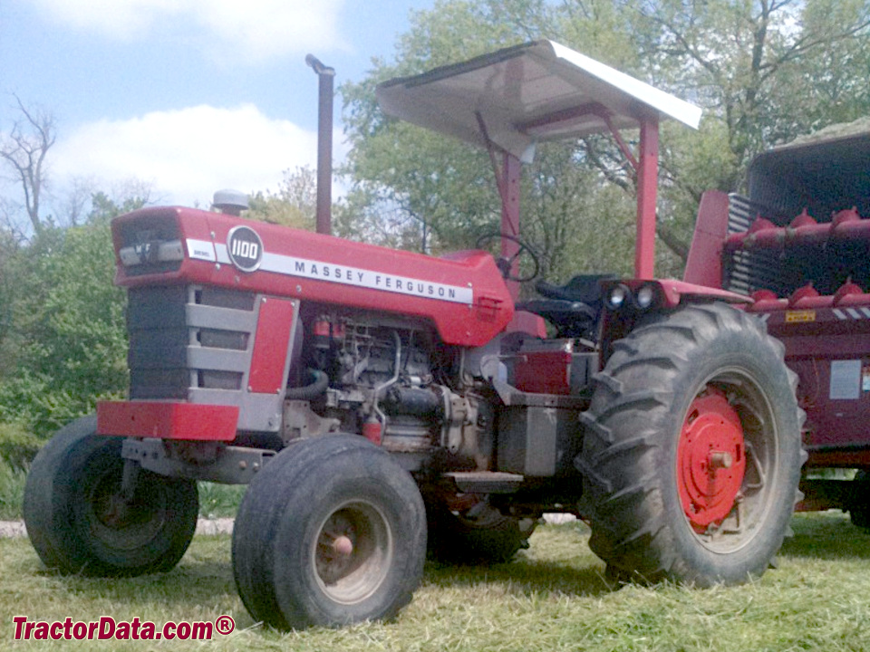 Massey Ferguson 1100 row-crop tractor, left side.