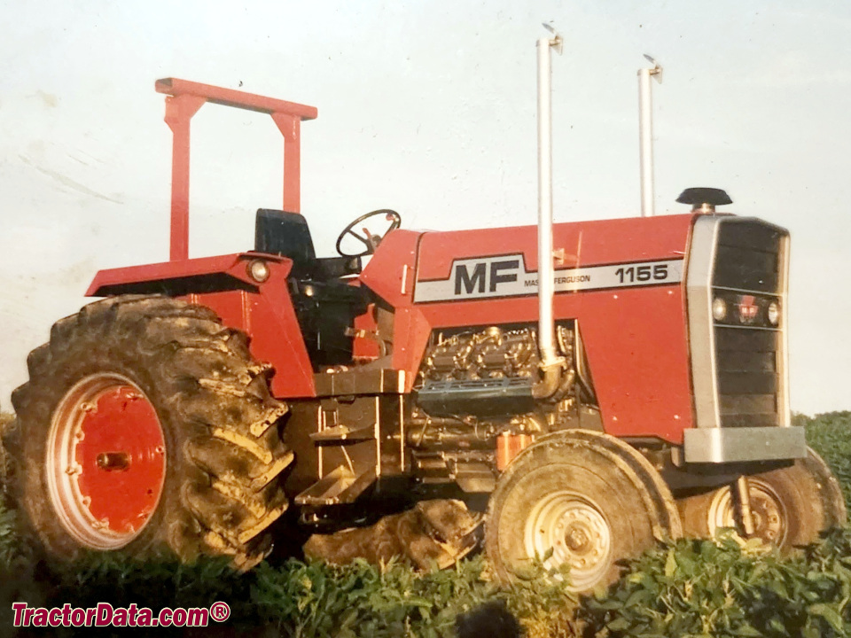 Open station 1975 Massey Ferguson 1155 row-crop tractor.