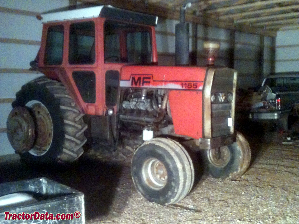 Massey Ferguson 1155 with cab, right side.