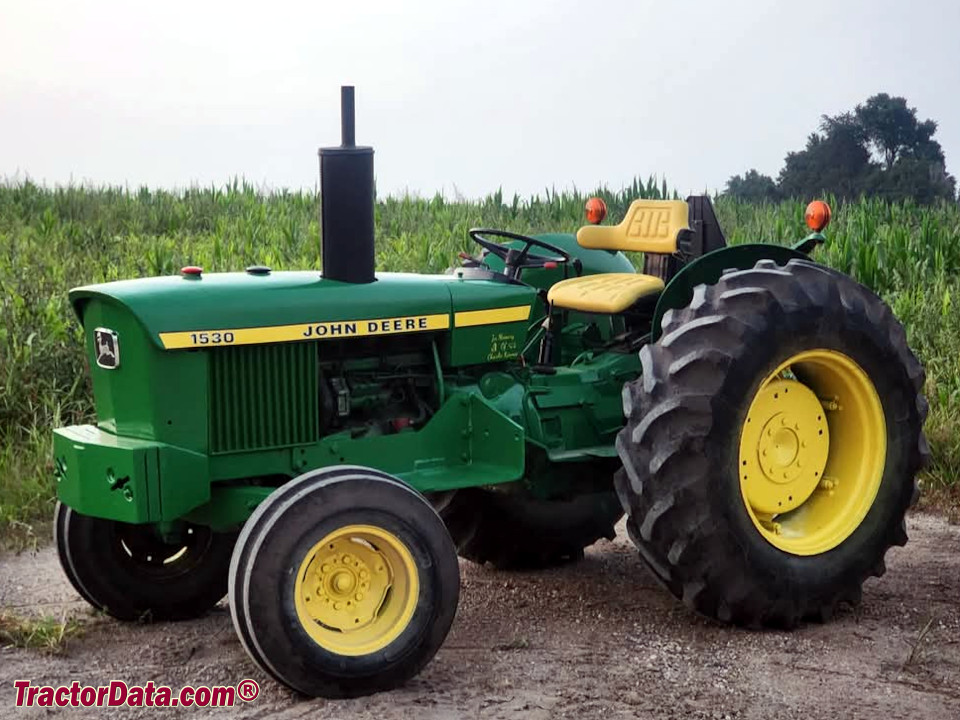 1974 John Deere 1530 utility tractor, left side.