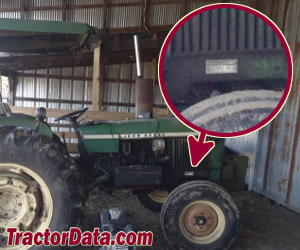 John Deere 1530 serial number location