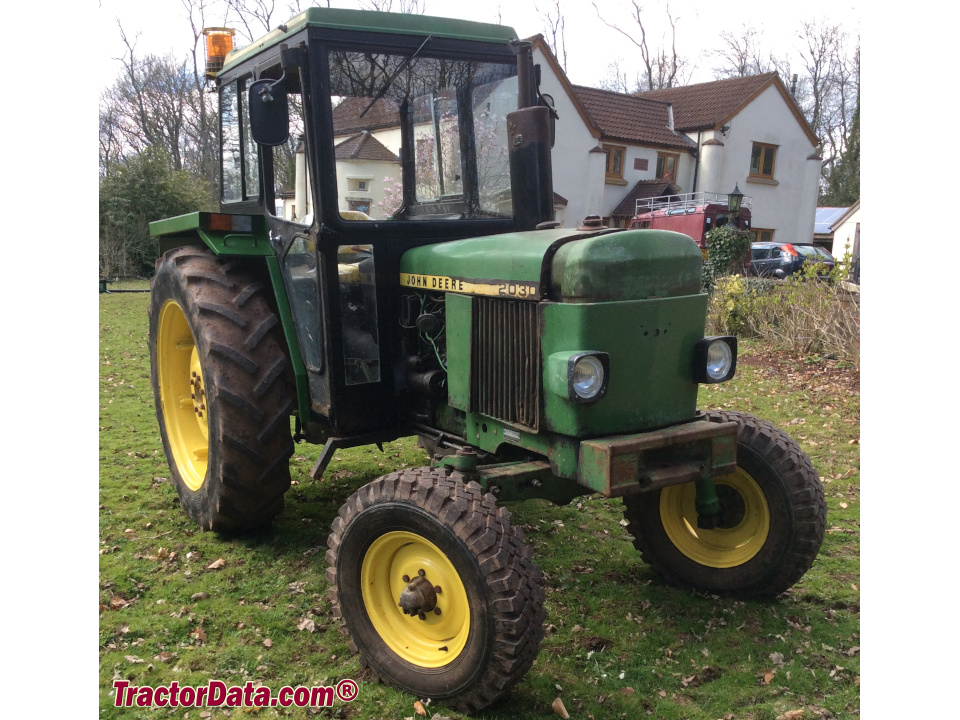 European John Deere 2030 tractor with cab.