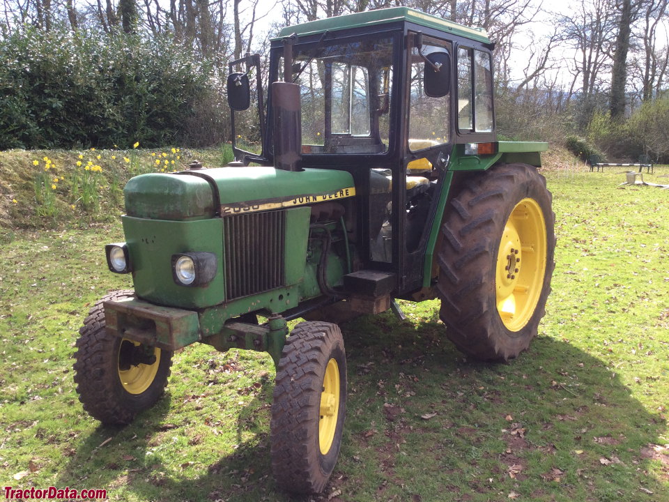 European John Deere 2030 with cab, left side.