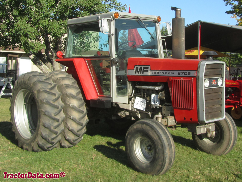 Massey Ferguson 2705 row-crop tractor.