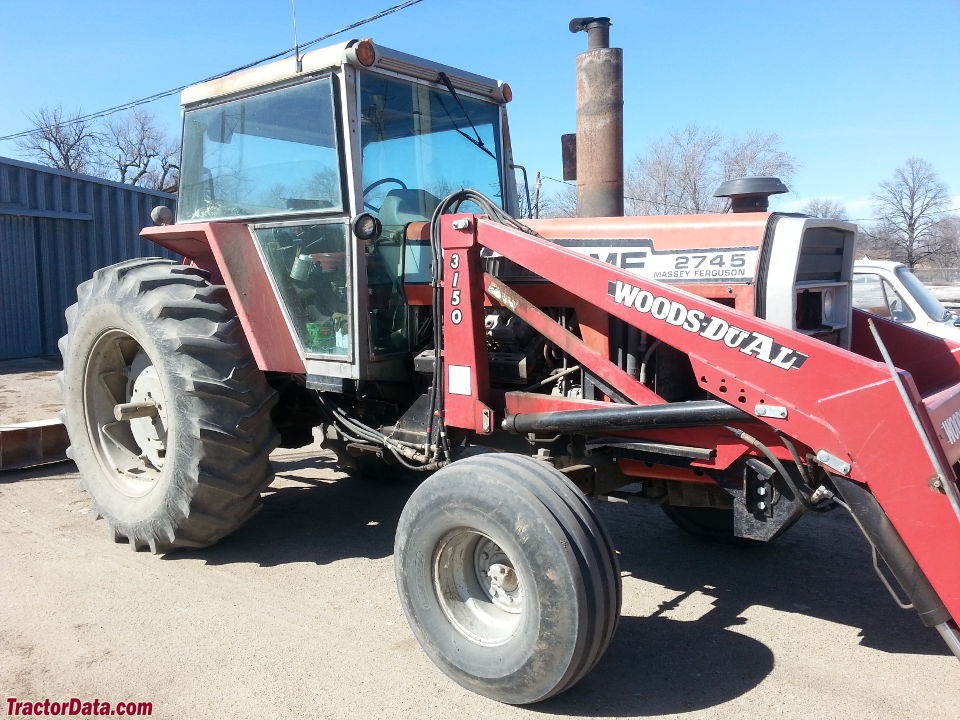 Massey Ferguson 2745 with Woods 3150 front end loader.