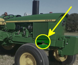 John Deere 2030 serial number location