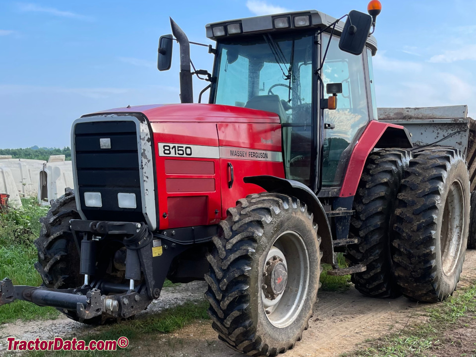 Massey Ferguson 8150 row-crop tractor.