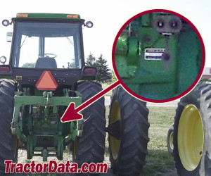 John Deere 4840 serial number location