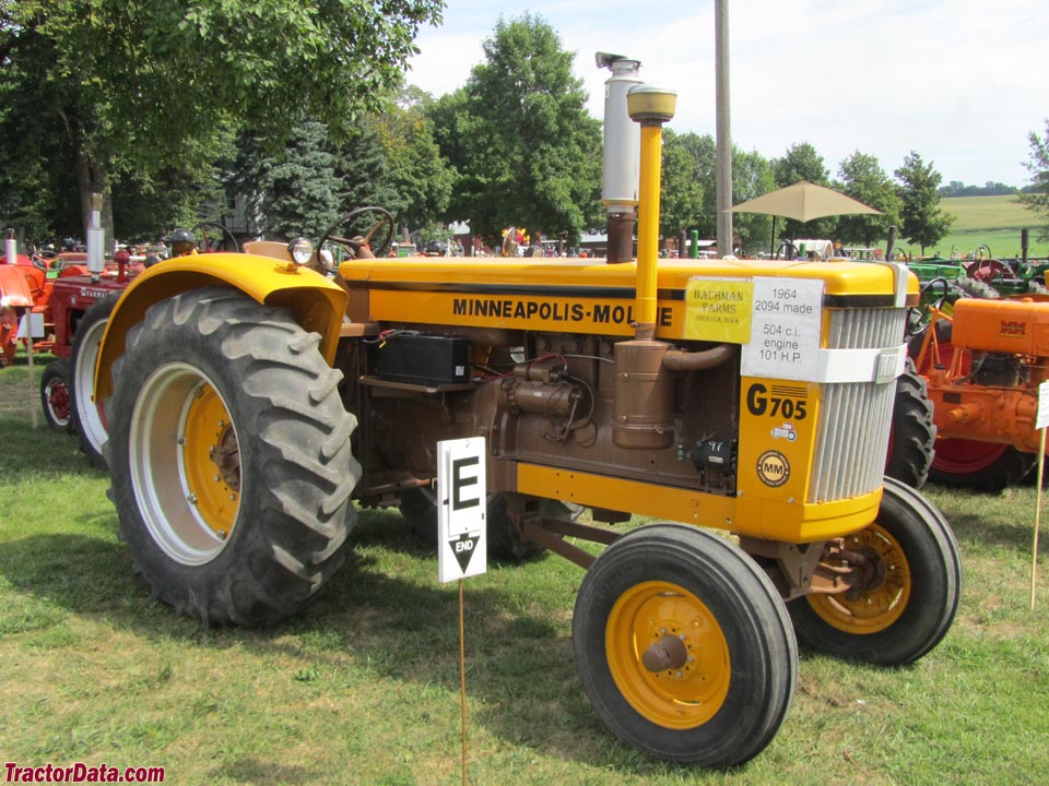 Minneapolis-Moline G705 with diesel engine.