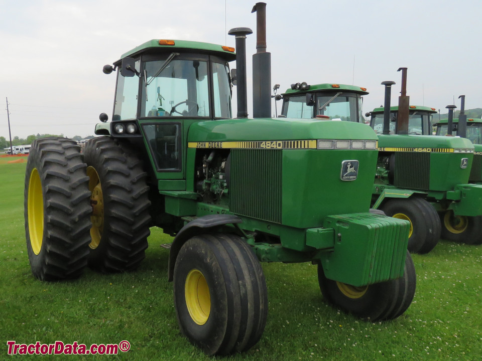John Deere 4840 row-crop tractor.