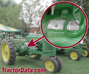 John Deere A serial number location