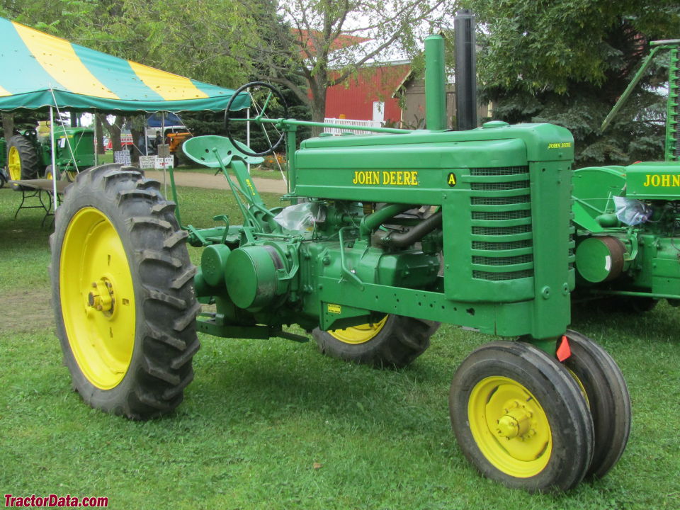 John Deere Early-Styled A with rubber tires.