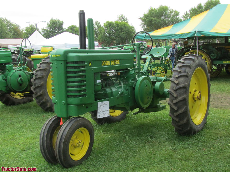 John Deere Early-Styled A with rubber tires.