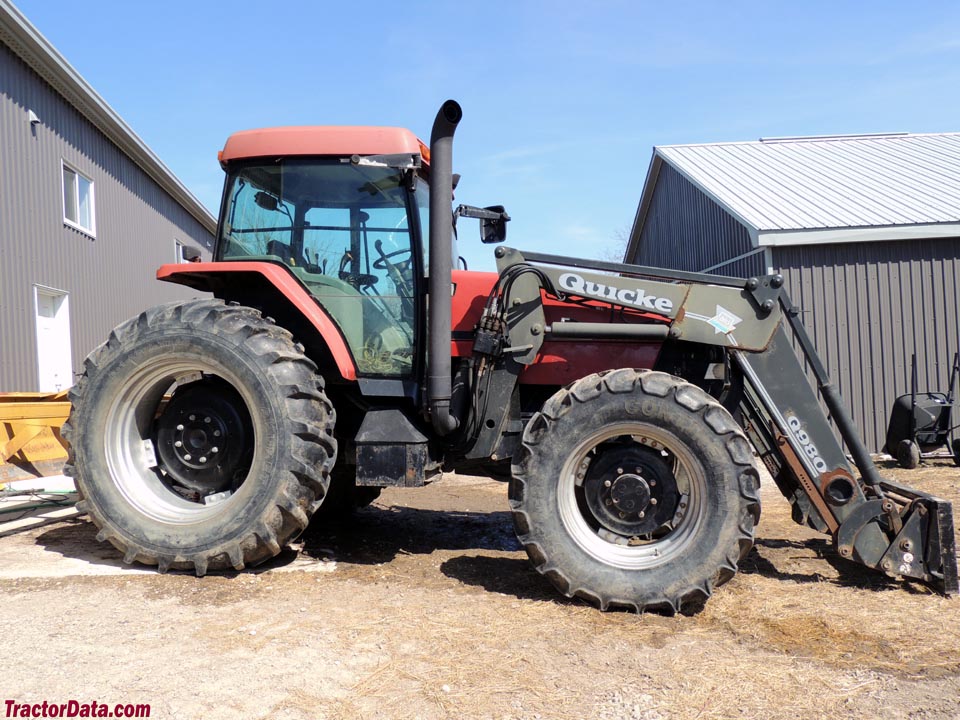 Case IH Maxxum MX120 with loader, right side.