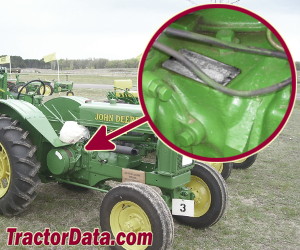 John Deere BR serial number location