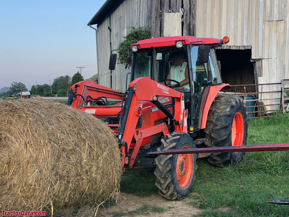 Kubota M8200 with Woods 1027 front-end loader.