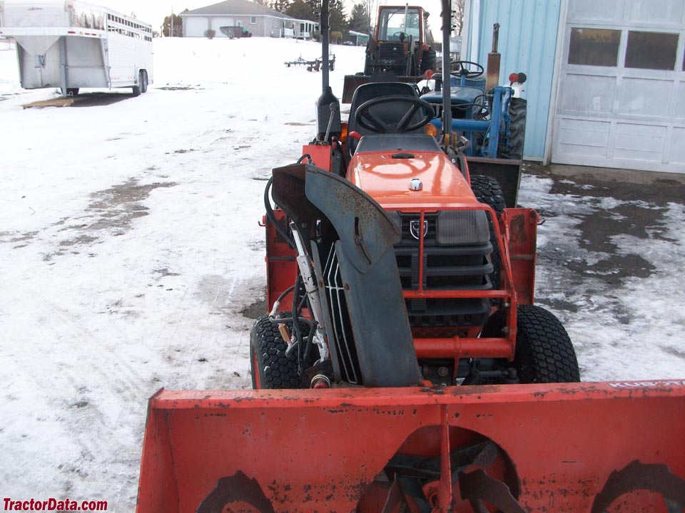 Kubota B1700 with front-mount snowblower.