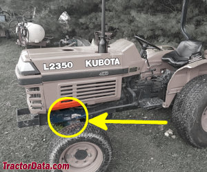 Kubota L2350 serial number location