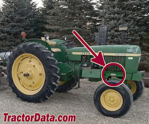 John Deere 1630 serial number location