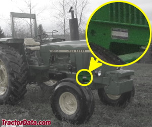 John Deere 3130 serial number location