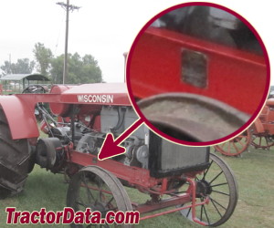 Wisconsin Tractor 22-40 serial number location