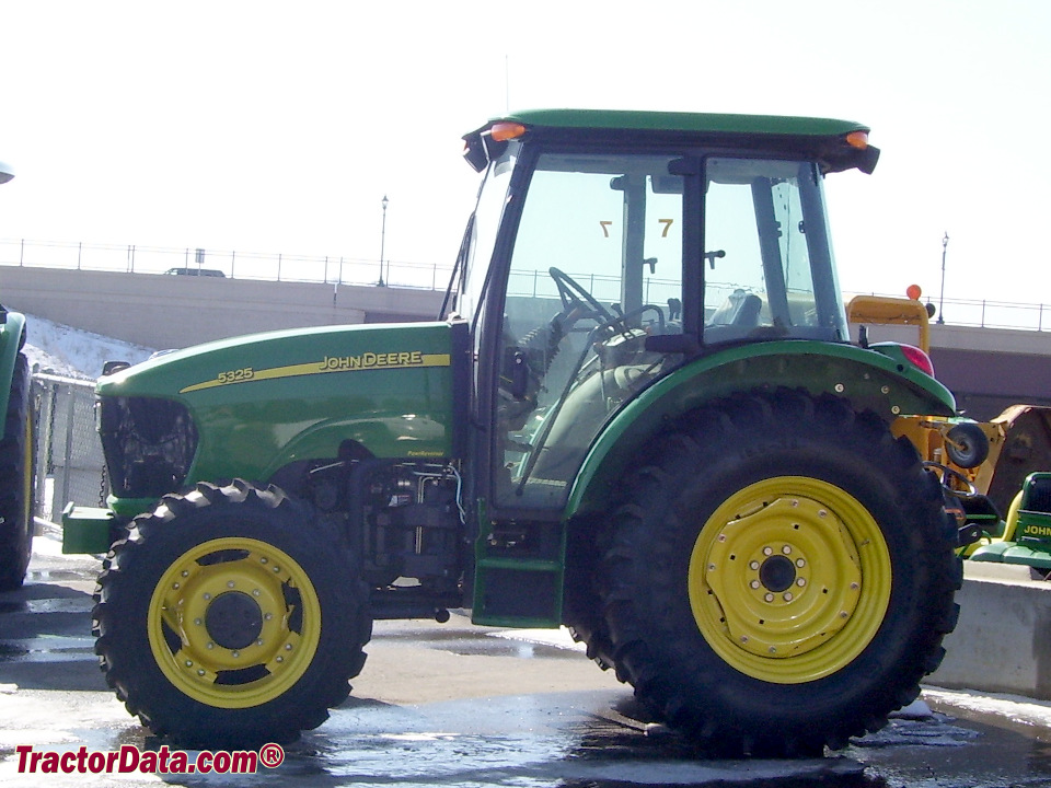 John Deere 5325 utility tractor with four-wheel drive.