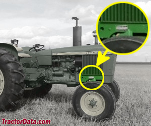 John Deere 2120 serial number location