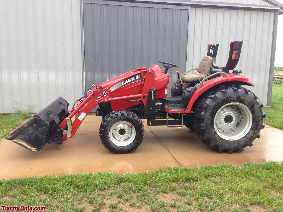 Case IH DX35 with LX116 front-end loader.