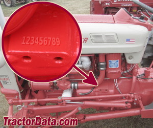 Ford 871 serial number location