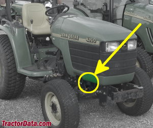 John Deere 4100 serial number location