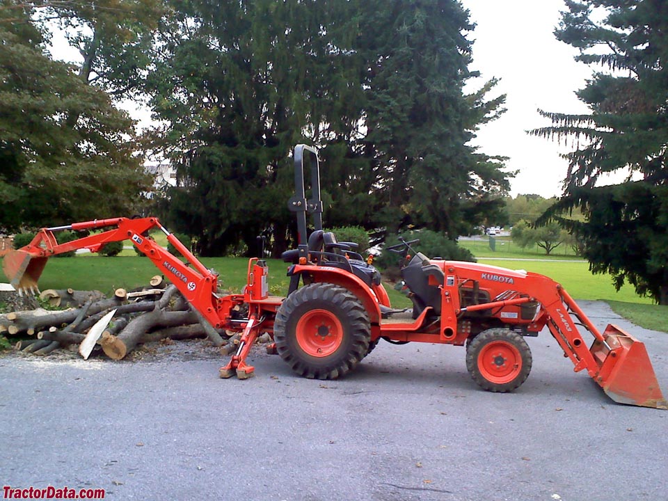 Kubota B3030 with loader and backhoe.