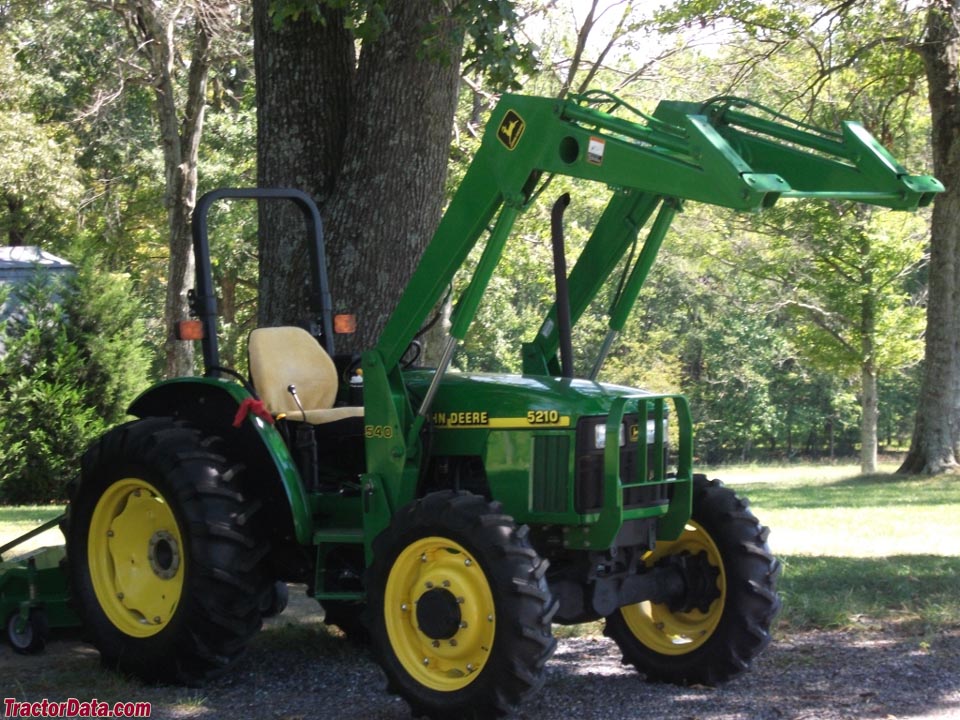 Left-front view of the John Deere 5210