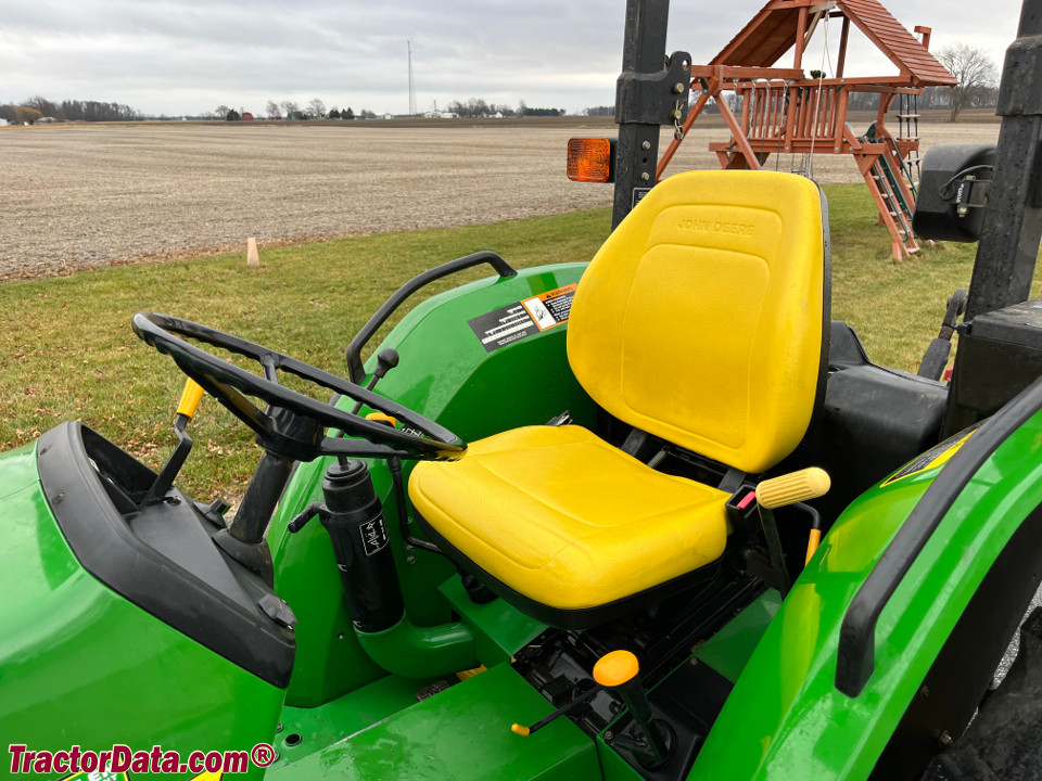 John Deere 5310 operator station and controls.