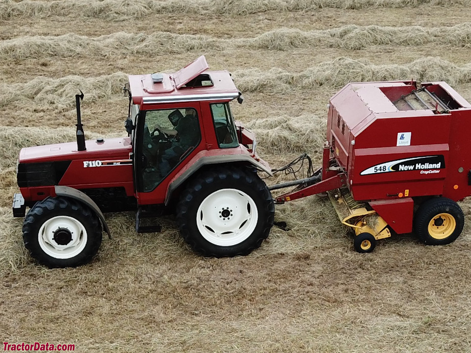 Fiat F110 with baler.