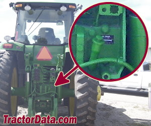 John Deere 8130 serial number location