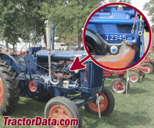 Fordson Major serial number location