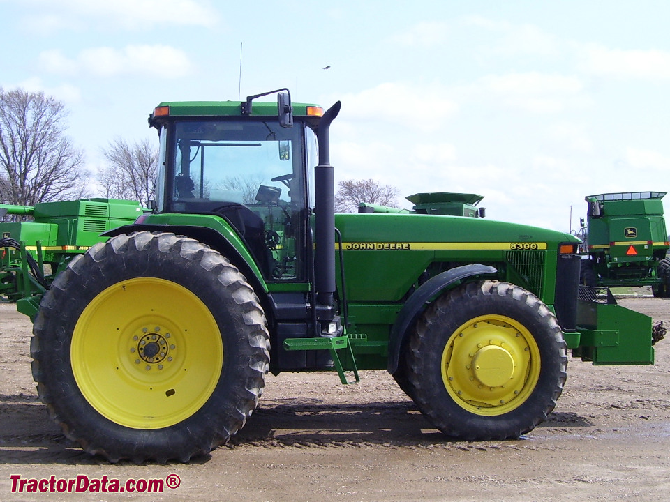 John Deere 8300 row-crop tractor, right side.