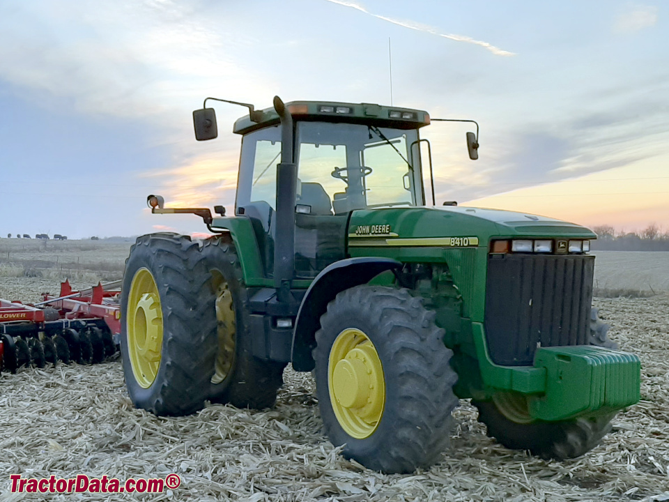 John Deere 8410 row-crop tractor.