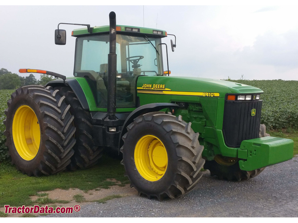 John Deere 8410 row-crop tractor.