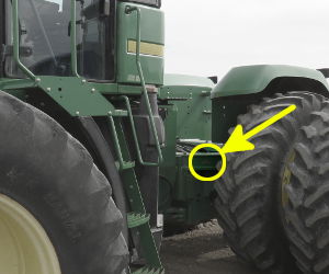 John Deere 9400 serial number location