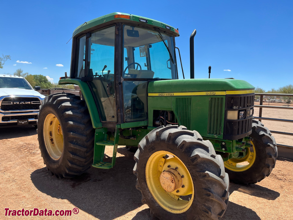 John Deere 6410 utility tractor, right side.