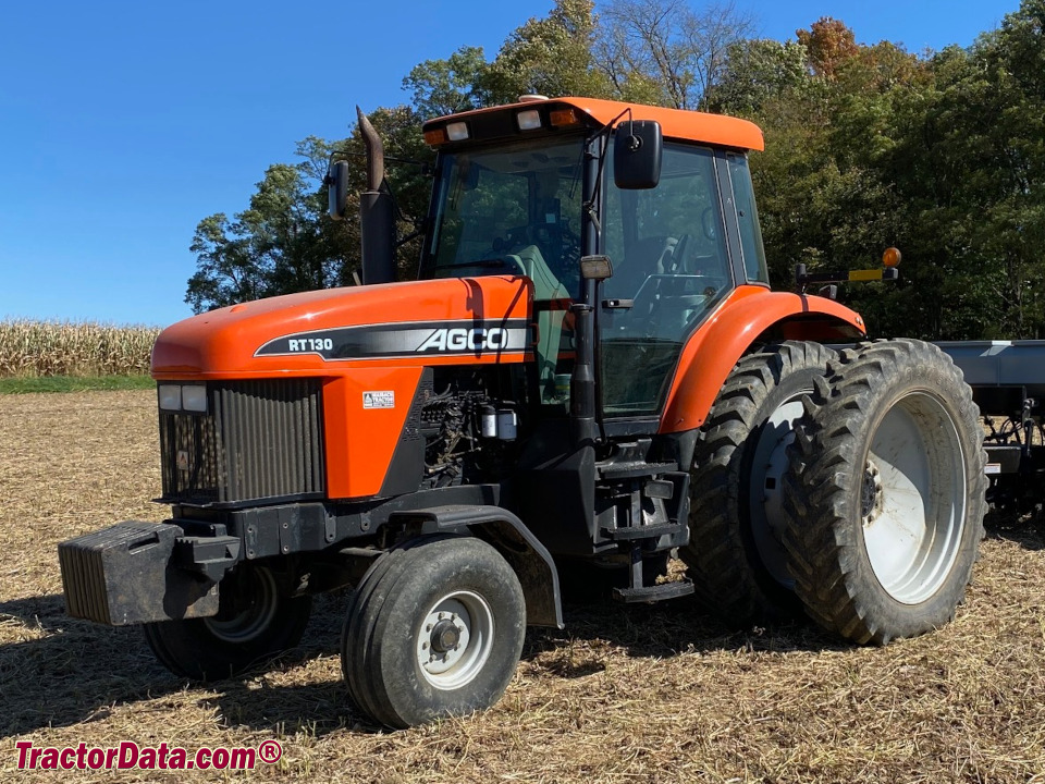 AGCO RT130 row-crop tractor.