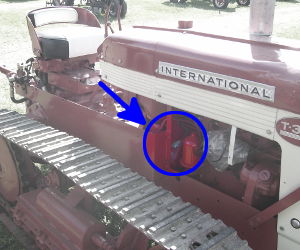 International Harvester T-340 serial number location